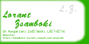 lorant zsamboki business card